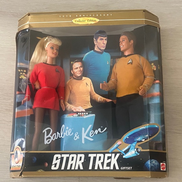 Barbie Other - Barbie & Ken Star Trek Collector Set - Red, Blue, Gold
